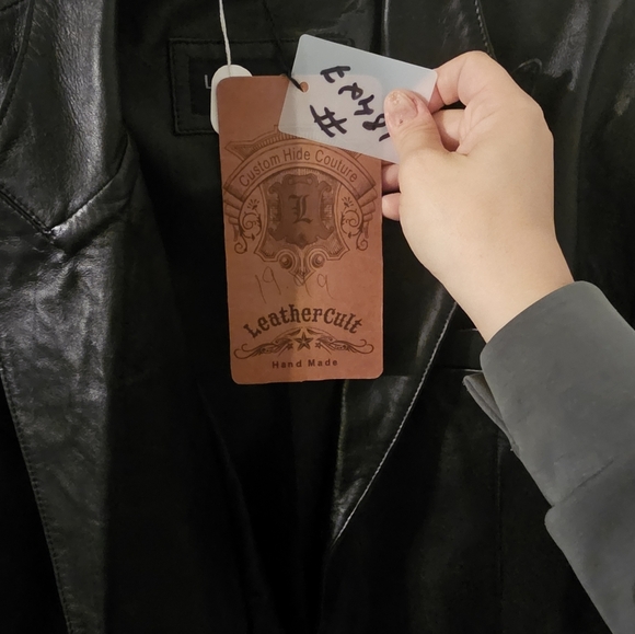 Leather Cult NWT Hand Made Womens Leather Jacket Size 50 - Picture 7 of 9